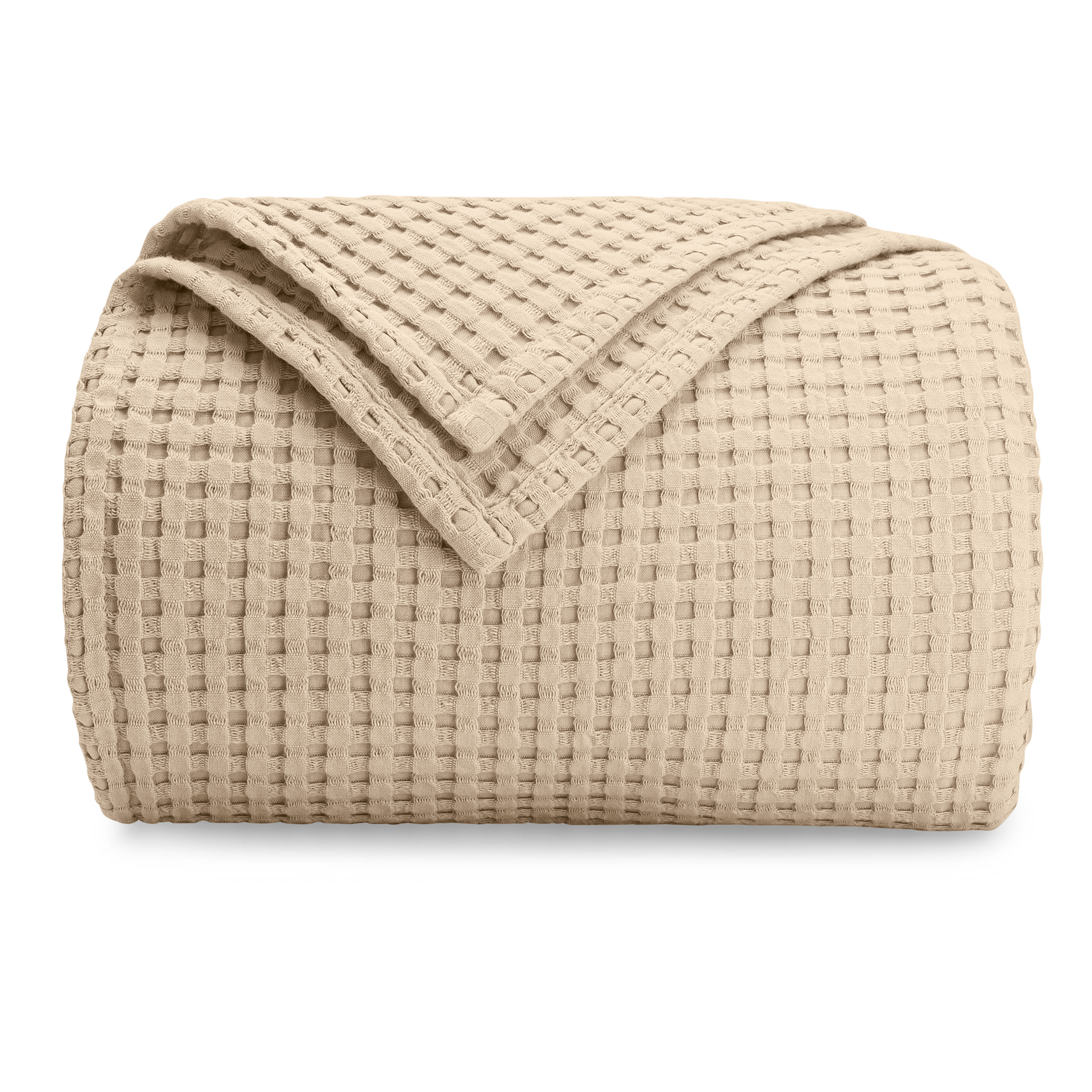 Waffle Knit Blanket Tan Waffle Blanket Stonewashed Waffle Throw