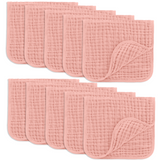 Muslin Burp Cloths in Bold Blush