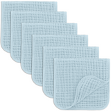 Muslin Burp Cloths by Comfy Cubs - Sky Blue