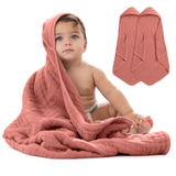 Baby Hooded Towels in Dusty Rose