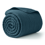 Muslin Large Throw Blanket in Neptune
