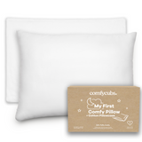 Oreillers pour tout-petits avec taie d'oreiller en coton doux de Comfy Cubs - Blanc