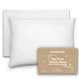 Toddler Pillows with Soft Muslin Pillow Case by Comfy Cubs - White