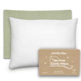 Toddler Pillows with Soft Cotton Pillow Case in Sage