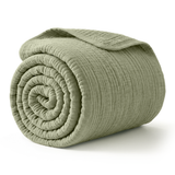 Muslin Large Throw Blanket in Sage