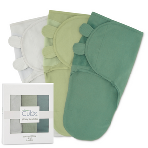 Baby Swaddle Blankets 3 Pack - Stone, Sage, Azul
