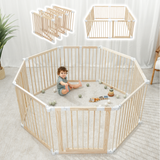 Playpen for Toddler and Babies by Comfy Cubs in Natural Wood