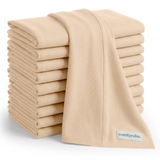 Cotton Burp Cloths in Cream