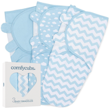 Easy Swaddle Blankets by Comfy Cubs - Blue