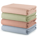Couvertures d'emmaillotage en mousseline, lot de 4 par Comfy Cubs - Pacifique, cèdre, sauge, blush 