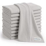 Cotton Burp Cloths in Stone