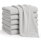 Cotton Burp Cloths in Stone