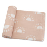 Couverture d'emmaillotage en mousseline, 1 paquet par Comfy Cubs - Blush Sun 