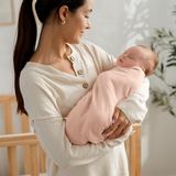 Muslin Swaddle Blankets, 42” x 42” (Blush, Bold Blush, Dusty Rose, Pack of 3)