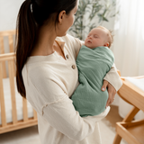 Muslin Swaddle Blankets, 42” x 42” (Heather Blue, Pacific Blue, Fern, Pack of 3)