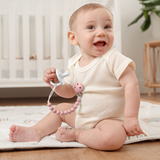 Pacifier Clips in  Blush and Mauve, 2 Pack