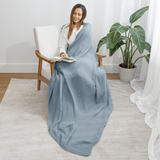 Adult Muslin Blanket by Comfy Cubs in Pacific Blue