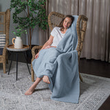 Adult Waffle Blankets by Comfy Cubs in Pacific Blue