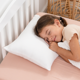 Toddler Pillows with Soft Cotton Pillow Case by Comfy Cubs - White