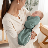 Easy Swaddle Blankets with Zipper in Stone, Sage, Azul