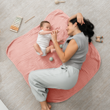 Baby Muslin Blanket in Bold Blush