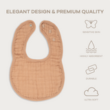 Bavoirs en mousseline de Comfy Cubs - Caramel 