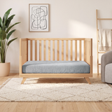 Muslin Fitted Crib Sheets, 2 Pack in Pacific Blue and Heather