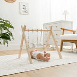 Portique de jeux pour bébé de Comfy Cubs en bois naturel 