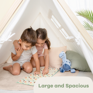 Kids Indoor Play Tent by Comfy Cubs - Natural Wood