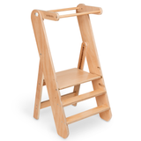 Kids Step Stool for Ages 3+ in Natural Wood