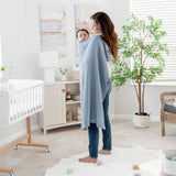 Couvertures gaufrées pour bébé de Comfy Cubs en bleu pacifique