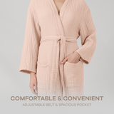 Muslin Bathrobe, Blush by Comfy Cubs