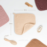 Muslin Washcloths in Cream