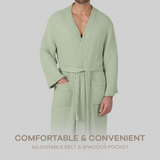 Muslin Bathrobe, Sage by Comfy Cubs