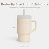 Silicone Sippy Cup Tumbler in Cream