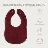 Bavoirs en mousseline de Comfy Cubs - Vin