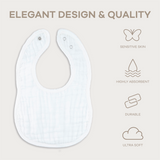 Muslin Bibs in White