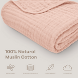 Baby Muslin Blanket in Blush