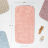 Muslin Burp Cloths in Bold Blush