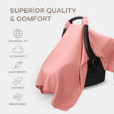 Baby Car Seat Cover in Dusty Rose