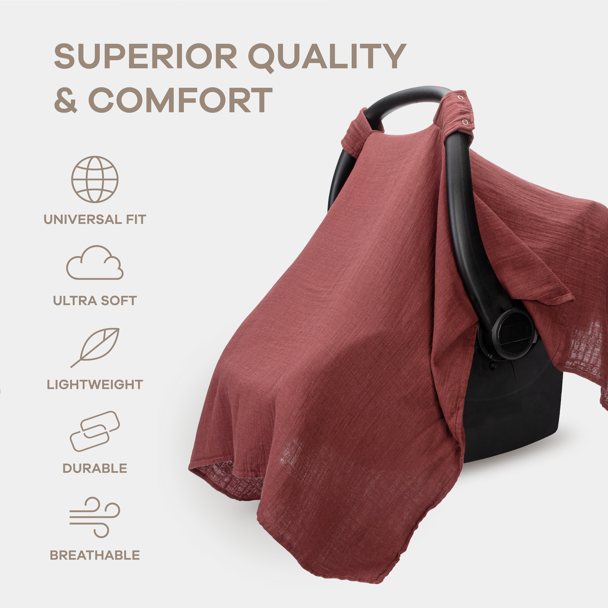 burgundy car seat and stroller Baby Car Seat Cover