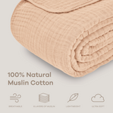 Adult Muslin Blanket in Cream