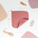 Muslin Washcloths in Multi-Girl