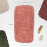 Muslin Burp Cloths in Dusty Rose
