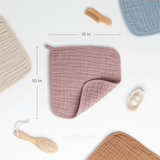 Débarbouillettes en mousseline de Comfy Cubs - Mauve