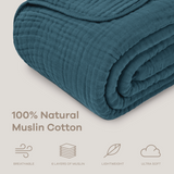Adult Muslin Blanket in Neptune