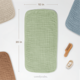 Muslin Burp Cloths in Sage