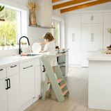 Kids Step Stool for Ages 3+ in Sage