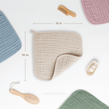 Muslin Washcloths in Sand