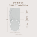 Couvertures d'emmaillotage faciles avec fermeture éclair de Comfy Cubs - Pierre, bleu Pacifique, bleu nomade 